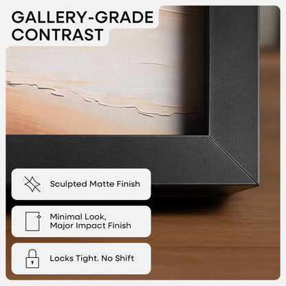 Homeforia 18x24 Poster Frame Black, High End Metal 18 x 24 Picture Frames with Mat 16 by 20 inch