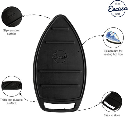 Encasa Homes Silicon Mat for Hot Iron Rest - Heat Resistant, Anti - Slip, Thicker Pad for