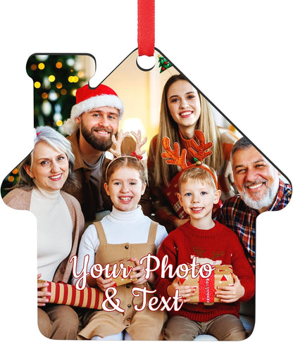 Personalized Christmas Ornaments 2025 Wood Custom Picture Text Hanging Ornament Customized