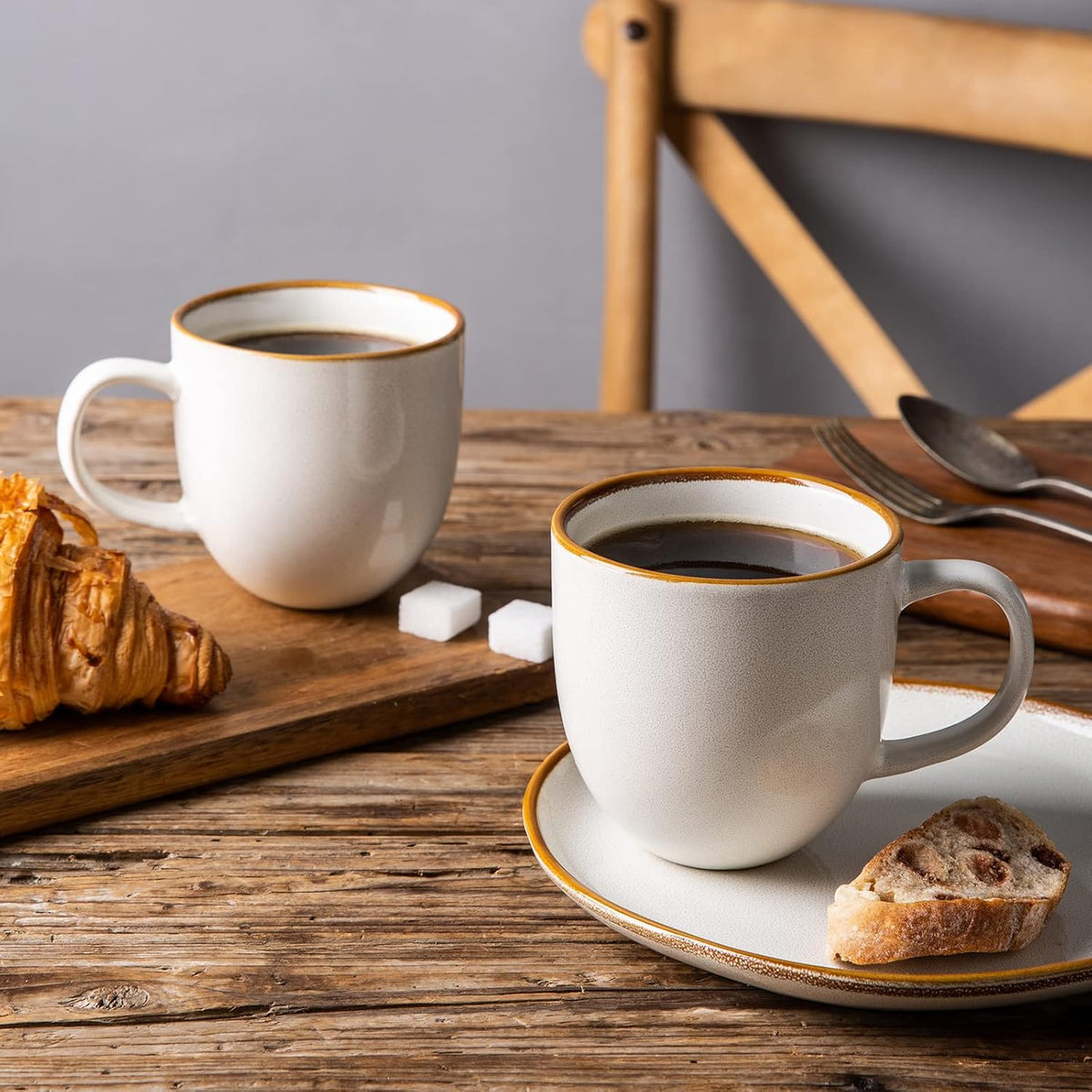 AmorArc 12oz Coffee Mugs, Ceramic Coffee Mugs set of 6 for Man, Woman, Dad, Mom, Modern Coffee Mugs