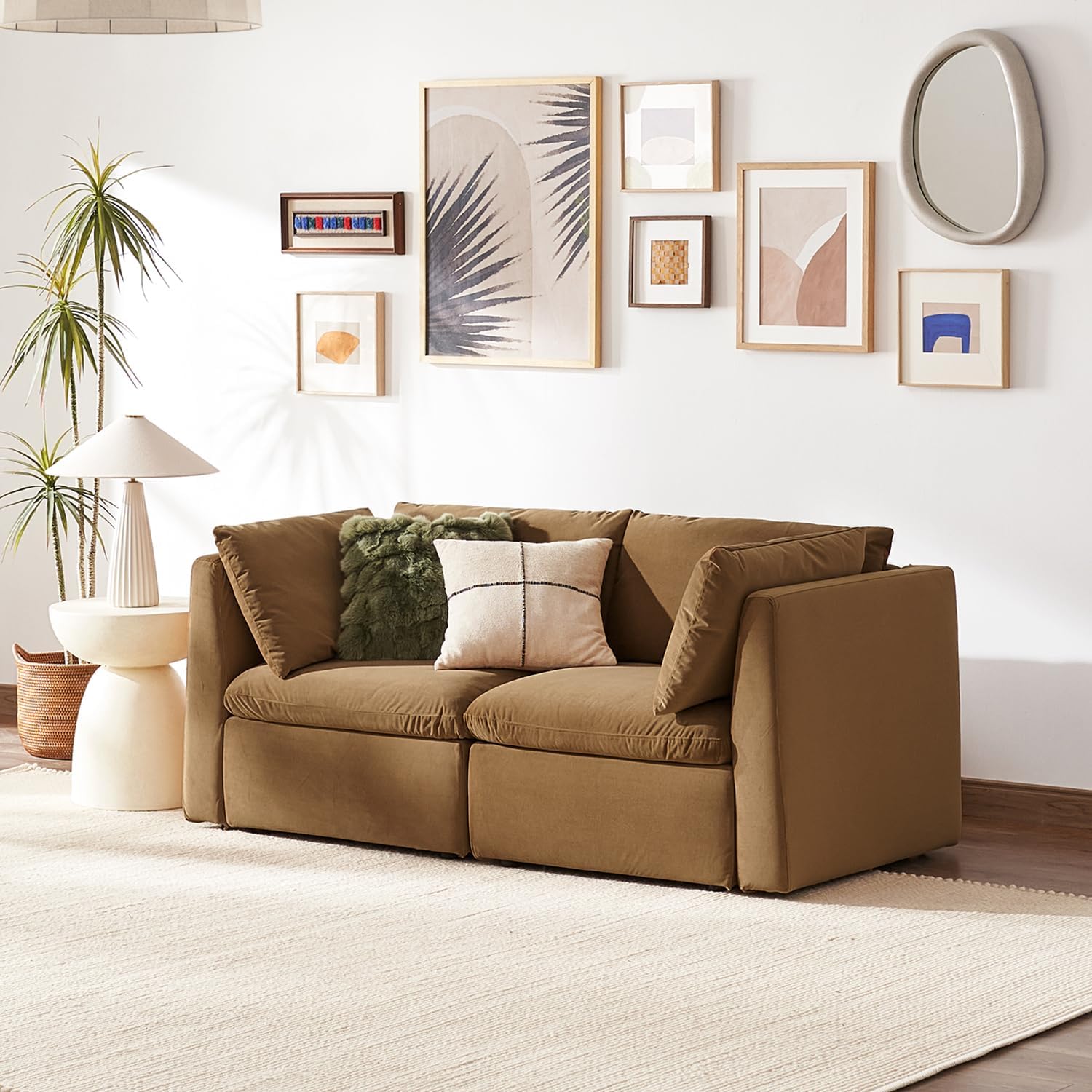 mopio Oversized Modular Sectional Sofa with Fully Removable Covers and Storage, Convertible U