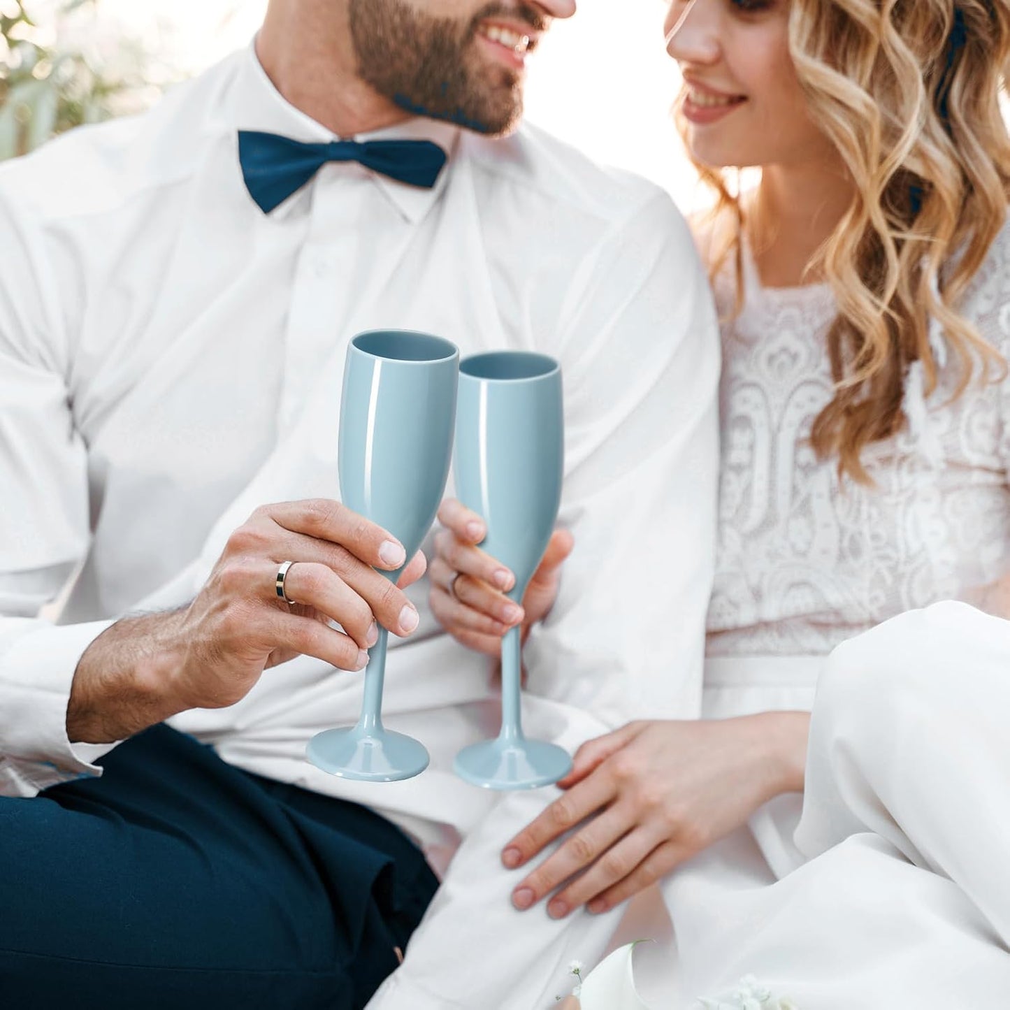 XUWAIDSGN Acrylic Champagne Flutes Toasting Glasses Unbreakable Mimosa Bar Reusable Wine Glasses