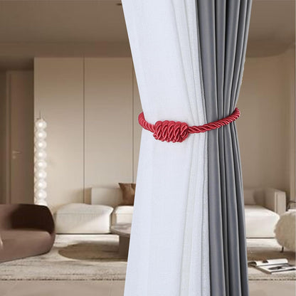 Fenghuangwu 2Pack Magnetic Curtain Tiebacks – Bohemian Style Handmade Woven Tie-Backs for