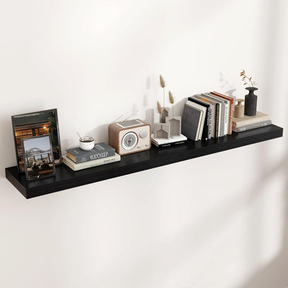 Floating Shelves for Wall, Large Wall Mounted Shelves with Invisible Brackets, Long Wood Floating