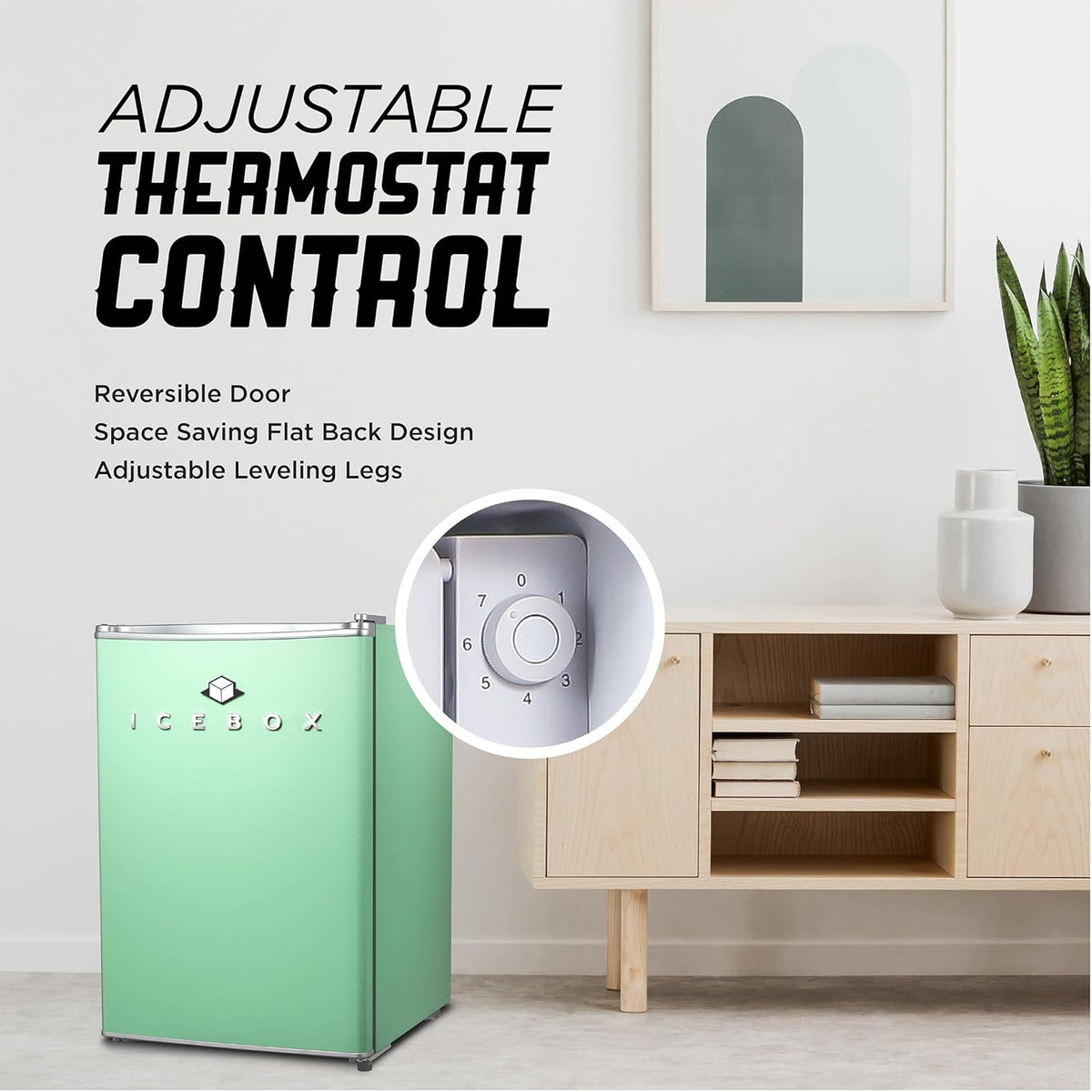 IBCR25MNT Compact, Energy Star Certified Small, Single Door Mini Fridge with Freezer Refrigerator