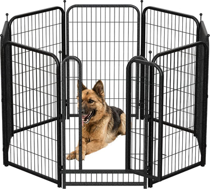 Metal Dog Playpen, 45" Inch Height 8 Panels, Large Dog Fence for Large/Medium/Small Dogs Indoor &