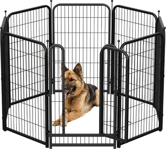 Metal Dog Playpen, 45" Inch Height 8 Panels, Large Dog Fence for Large/Medium/Small Dogs Indoor &