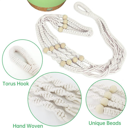 ZMTECH 2 Pack 10 Inch Hanging Planters with Macrame Plant Hanger for Indoor and Outdoor Plants