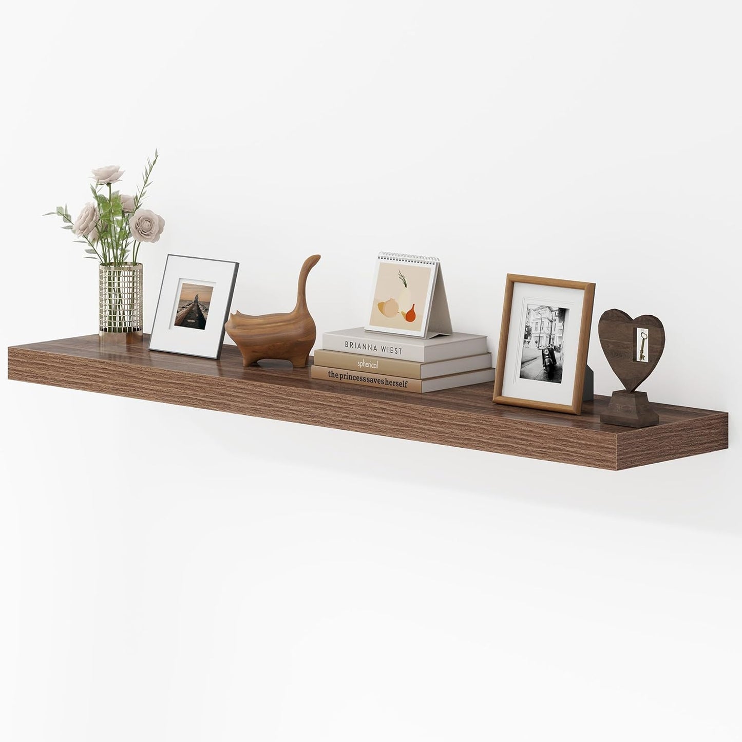 Dreamland 48 Inches Floating Shelves for Wall, 9.3" Deep Long Floating Shelves Set of 1, Large