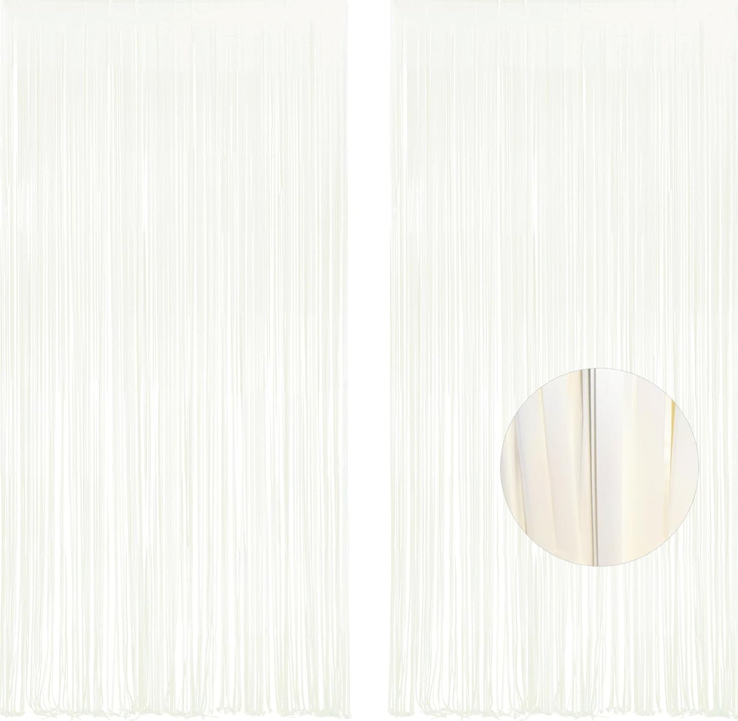 White Party Streamers Decoration - GREATRIL Foil Fringe Backdrop for Daisy Groovy