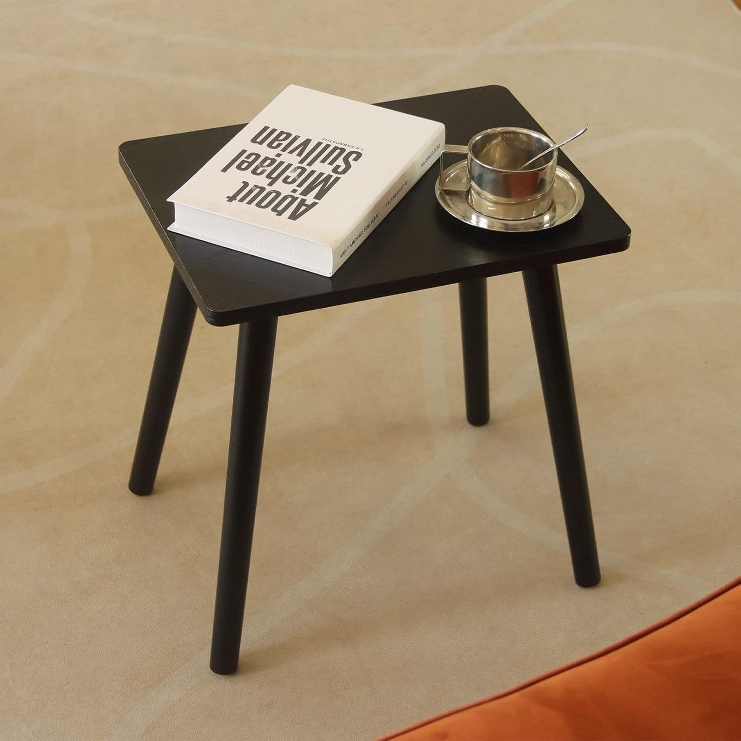 AWASEN Side Table, Small Black End Table for Living Room Bedroom Office Small Spaces, Modern Accent