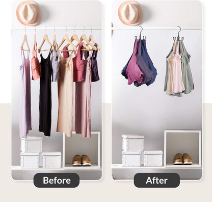 ZEDODIER Tank Top Hanger, Rotatable Bra Organzier for Closet, Max 24 Storage Capacity Sport Bra