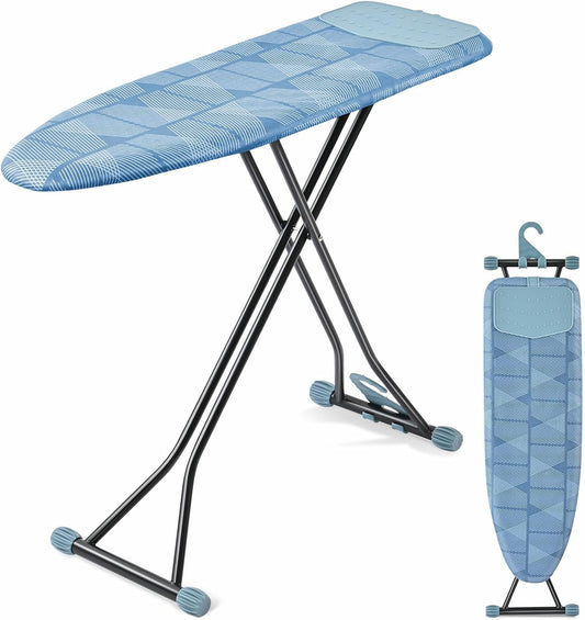 APEXCHASER Ironing Board with Iron Rest, Compact and Space Saver Iron Board, Extra Thick Cover