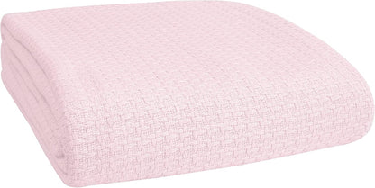 BELIZZI HOME 100 Cotton Bed Blanket, Breathable Bed Blanket Twin Size, Cotton Thermal Blankets
