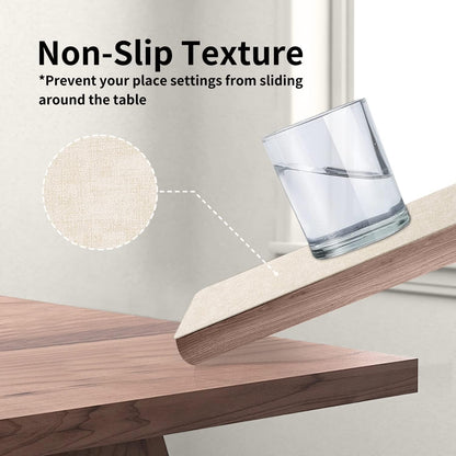 Maxpearl Faux Leather Placemats Set of 6 - Waterproof - Wipe Clean - Heat Resistant - Anti Slip