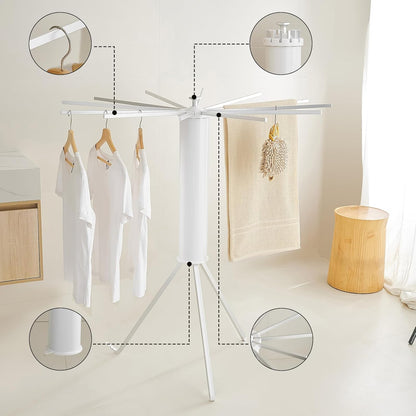 JOOM Tripod Clothes Drying Rack, Garment Rack Portable and Foldable Space Saving Laundry Drying