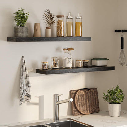 Floating Shelves for Wall, 40" W x 8" D x 1.5" H, Wooden Wall Mounted Display Shelves with