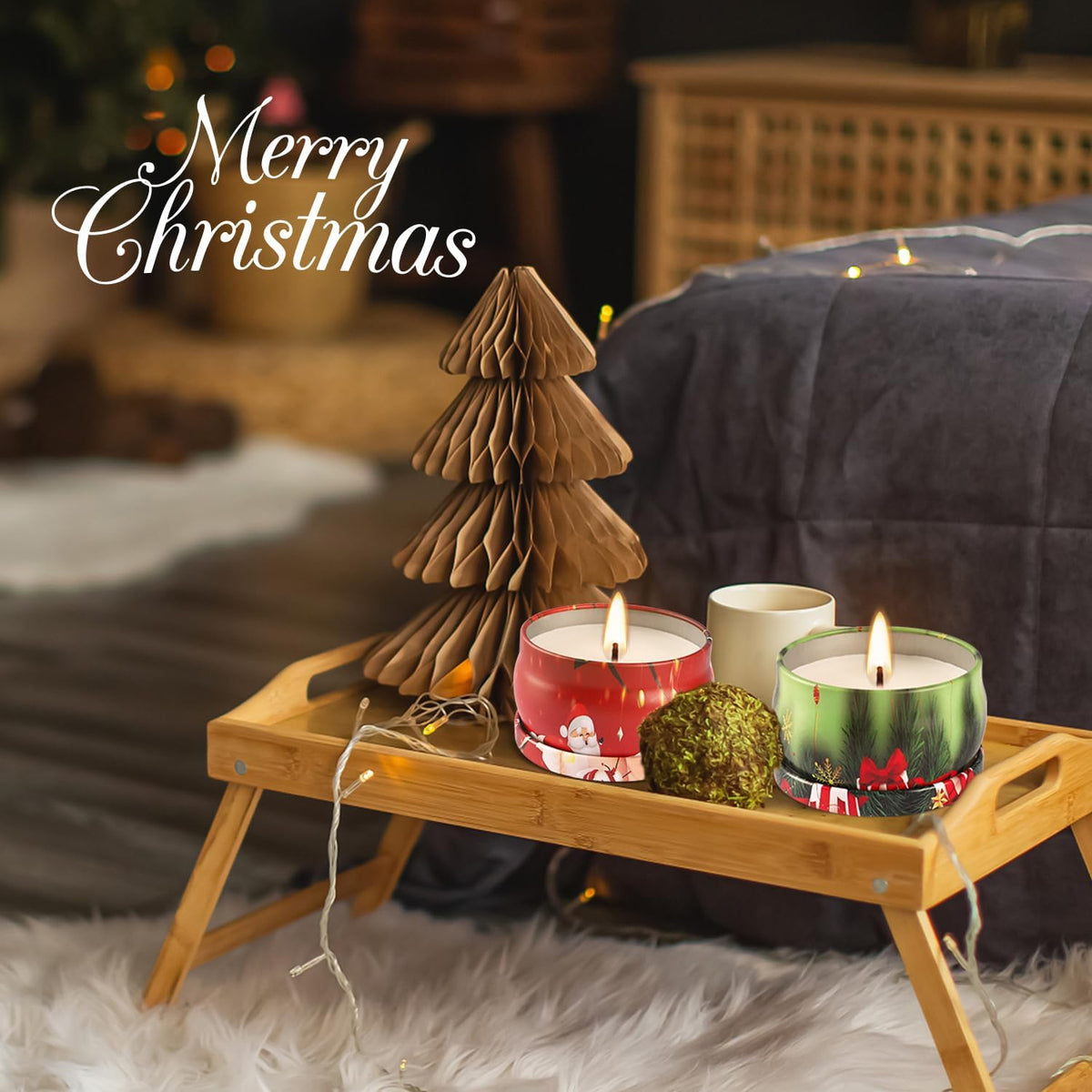 36Pack Christmas Scented Candles Sets,Long Burning,2.5oz Natural Soy Wax with Essential Oils