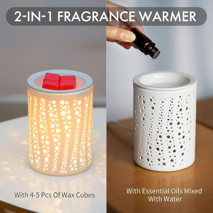 PALANCHY Wax Melt Warmer Ceramic Oil Burner Electric Candle Wax Warmer Burner Melter Fragrance
