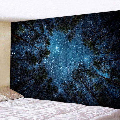 Llamazing Forest Landscape Tapestry for Living Room & Bedroom - Magic Tapestry Curtain (Looking Up