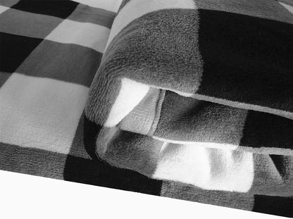 UKELER Buffalo Check/Plaid Throw Blanket 60''×50'' for Couch- Ultra Soft Plush Flannel Fleece