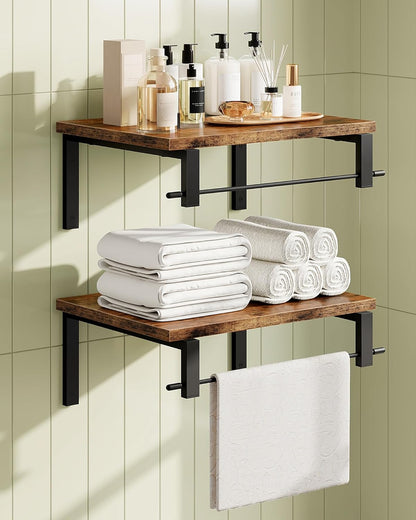 Deep Floating Shelves for Wall, 12 inch Wall Mounted Shelves Set of 2, Wide Floating Shelves for