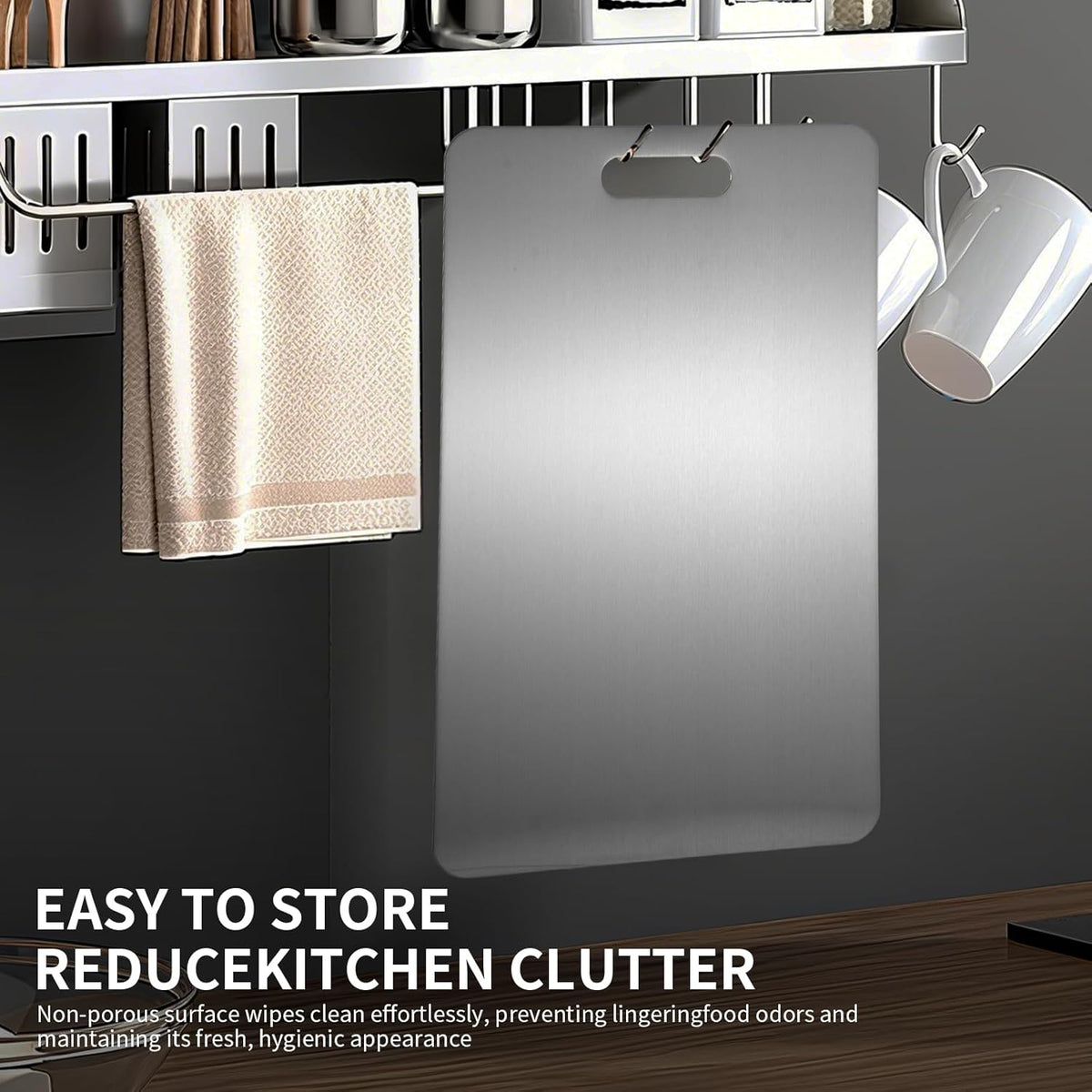 Katuchef Titanium Cutting Board 2025 New Upgrade Pure Titanium Cutting Boards for Kitchen Double