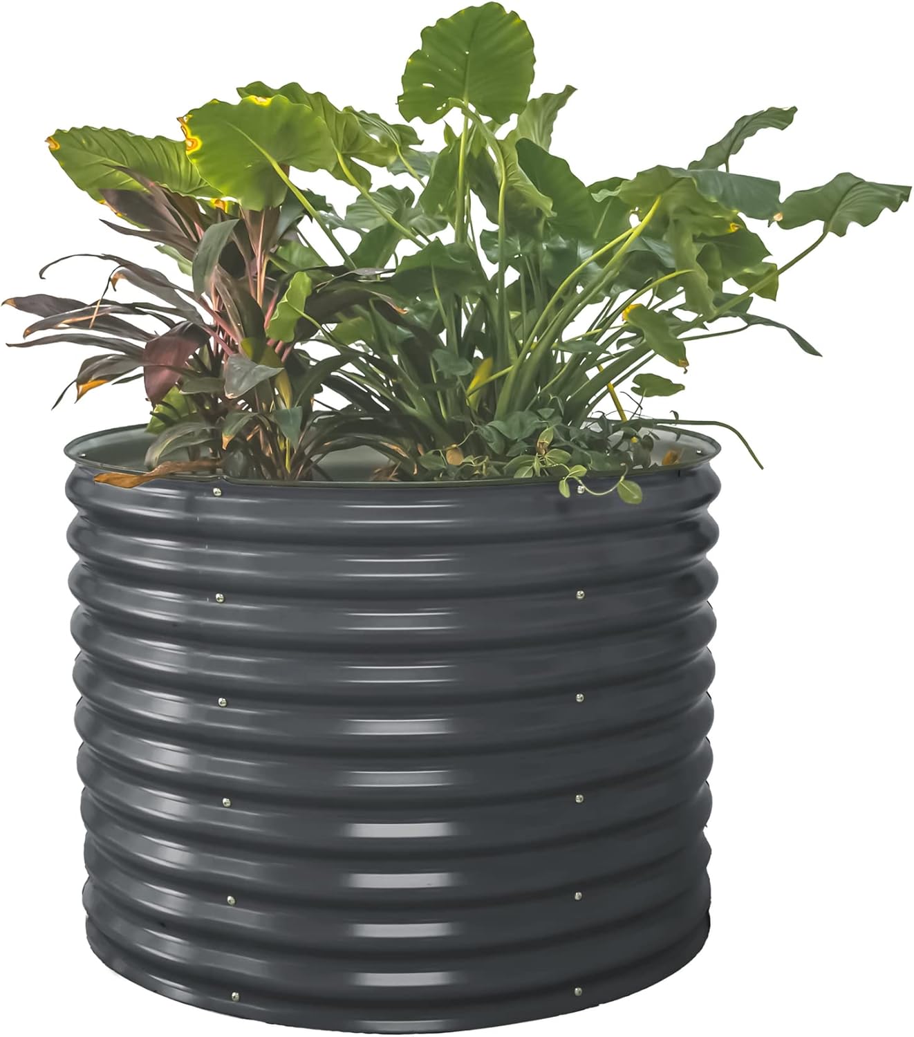 Vego garden 32" Tall 42" Round Raised Garden Bed Raised Bed Planter Box for Vegetables Flowers
