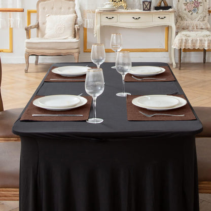 Cloth Placemats Set of 8, Linen Type Fabric Placemats Machine Washable Heat Resistant Placemats