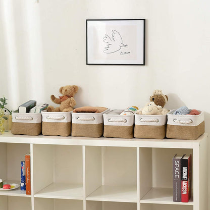 Small Baskets for Organizing, [6 PCS] Collapsible Storage Baskets for Shelves, Storage Bins Boxes