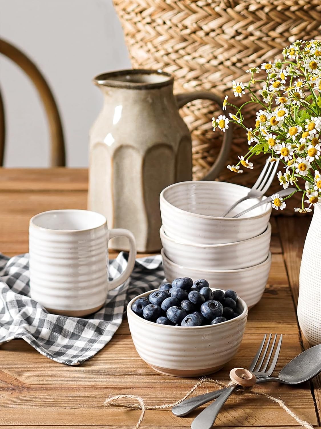LE TAUCI Small Bowls 10 oz, Ice Cream Bowl, Ceramic Stoneware Bowl, Bowls Set for Dessert, Fruits