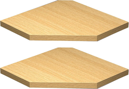 Corner Shelf Wall Mount, Floating Corner Shelves, Set of 2 Corner Wall Shelf Organizer, Rustic Wood
