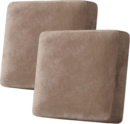 H.VERSAILTEX Velvet Stretch Couch Cushion Cover Plush Cushion Slipcover for Chair Loveseat Sofa