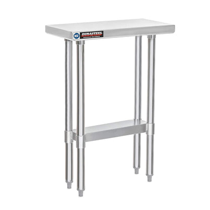 DuraSteel 24x12 Small Stainless Steel Table - NSF Metal Narrow Commercial Food Prep Side Worktable