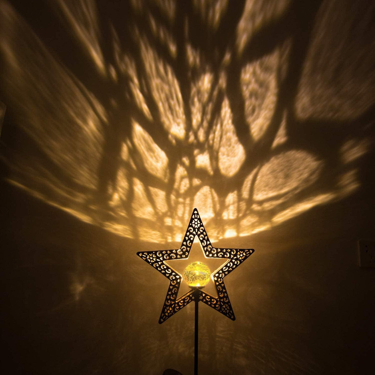 TAKE ME Star Solar Lights Garden Outdoor Decor Waterproof Metal Solar Stakes Lights for Patio Yard