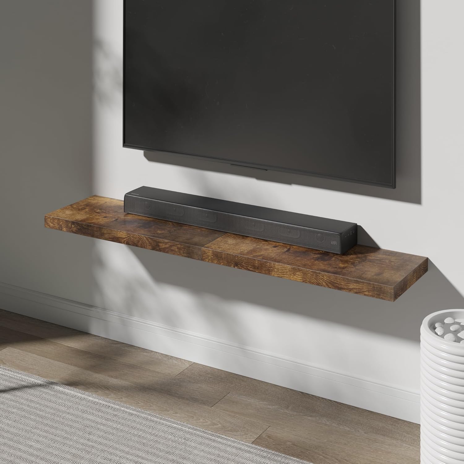 Floating Shelf, Set of 2 Wall Shelf, 36 in W x 12.75 in D x 2 in H Wooden Floating Wall Shelf with