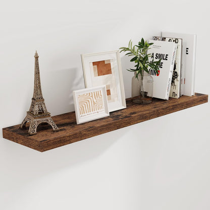 Floating Shelves 48 Inch Long, 48"W x 9"D Wall Shelf Invisible Bracket, 9 Inch Deep Floating Shelf