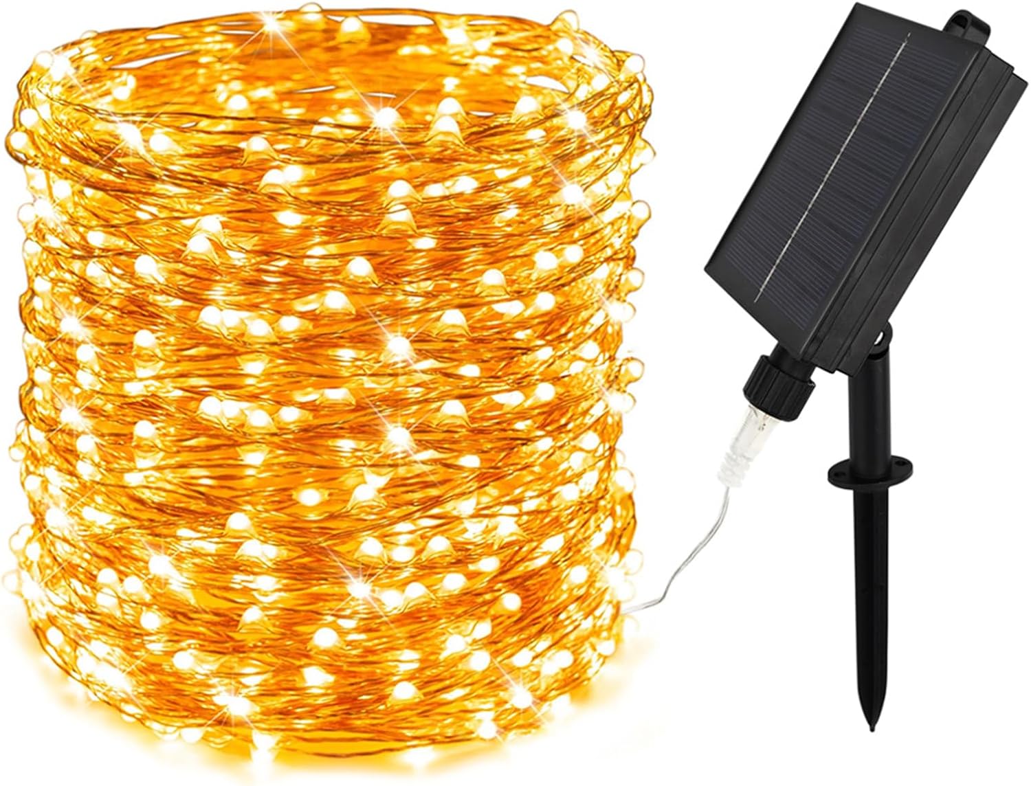 Solar String Lights for Outside,200FT 600 LEDs Solar Fairy Lights,Waterproof 8 Modes Button Outdoor