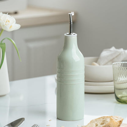 famiware Jupiter 16oz Ceramic Olive Oil Dispenser Bottle, Olive Oil and Vinegar Dispenser Bottle
