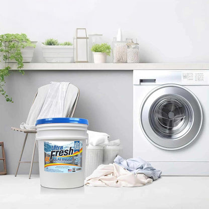 Ultra Fresh Liquid Laundry Detergent Washing Soap, 6X Platinum, Fragrance Free and Dye Free, 5