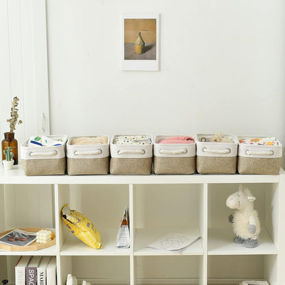 Small Storage Baskets for shelves,Fabric Storage Baskets for closet,rectangular Collapsible baskets