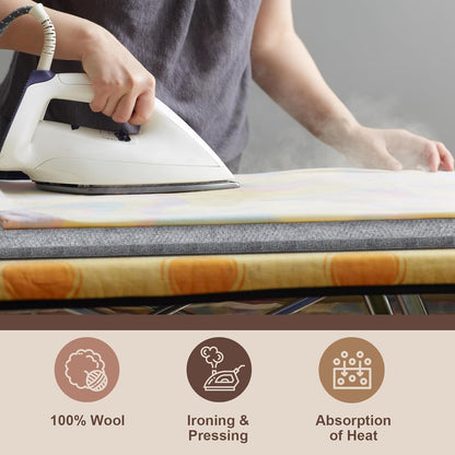 Somime 22x61" Wool Pressing Mat, 100% New Zealand Wool Ironing Mat, Felted Wool Ironing Board for