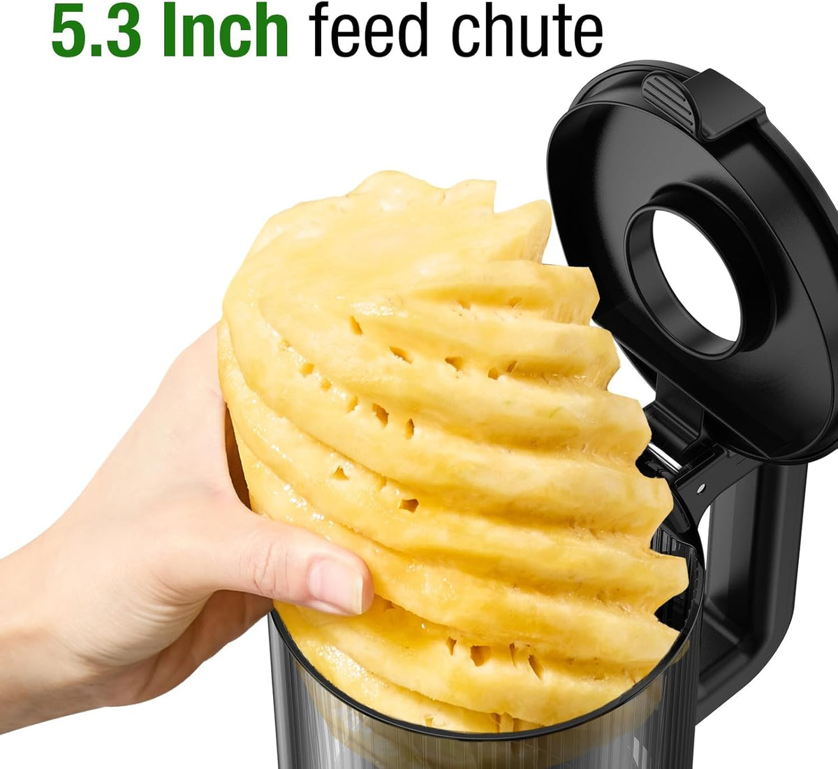 Juicer Machines, TUUMIIST Cold Press Juicer with 5.3" Extra Large Feed Chute Fit Whole Fruits &