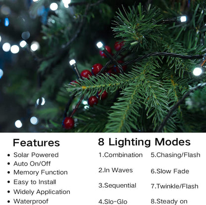Joomer Solar Christmas Lights Outdoor, 2 Pack Total 144FT 400 LED 8 Modes Waterproof Solar