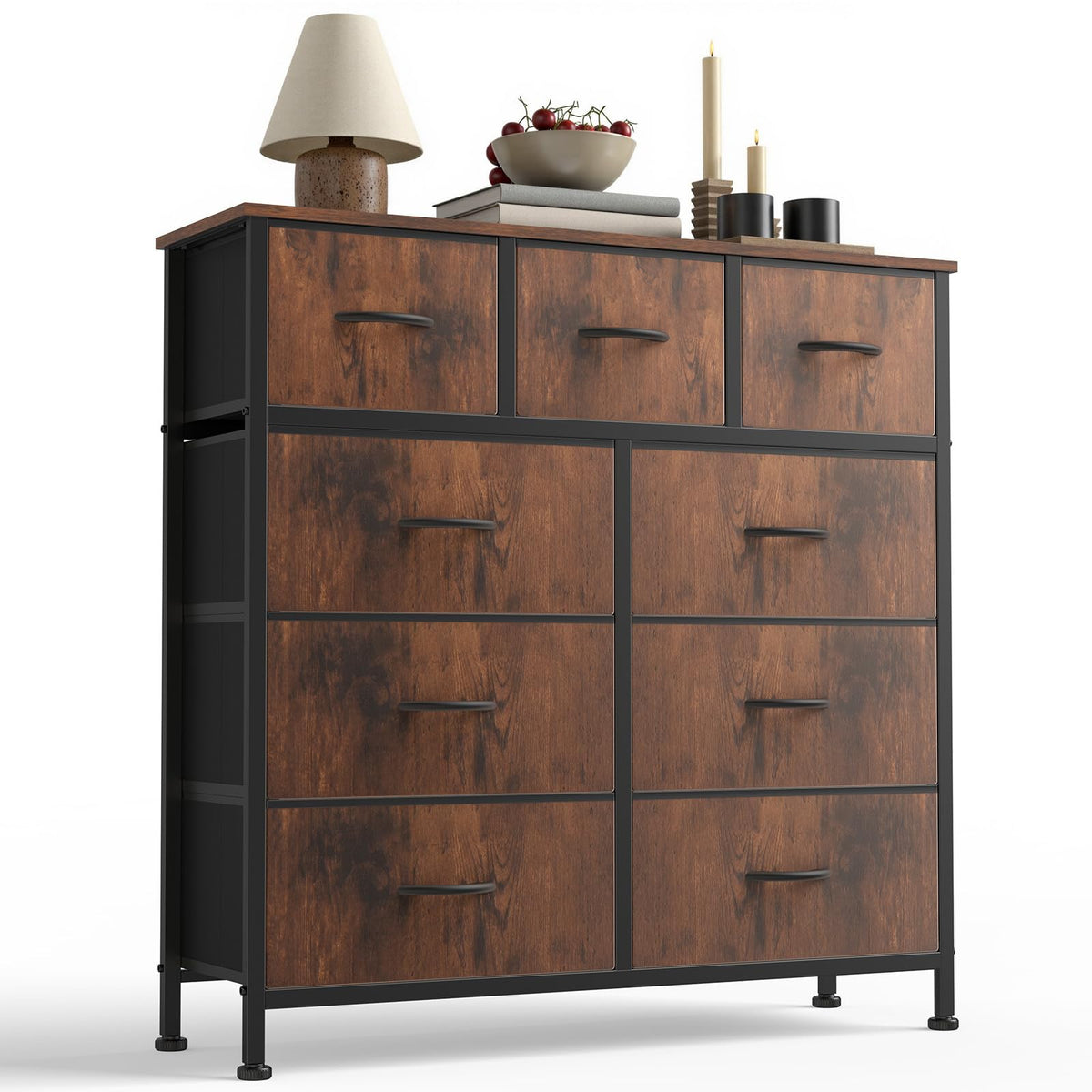 DUMOS Dresser for Bedroom, Storage Organizer with 9 Drawers