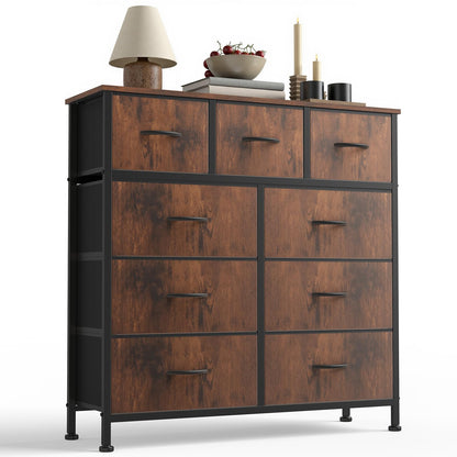 DUMOS Dresser for Bedroom, Storage Organizer with 9 Drawers