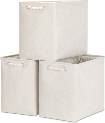 Bidtakay Extra Large Storage Baskets for Organizing Clothes Storage Bins 3 Pack Fabric Storage Bins