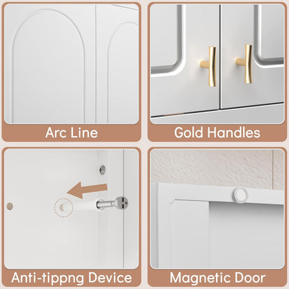 Wall Cabinet with Doors, Small Hanging Cabinet for Kitchen Pantry, Metal Overhead Cabinets for