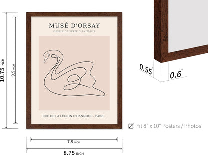 Poster Master Vintage Poster - Retro One Line Swan Drawing Print - Swan Art - Bird Art - Minimal