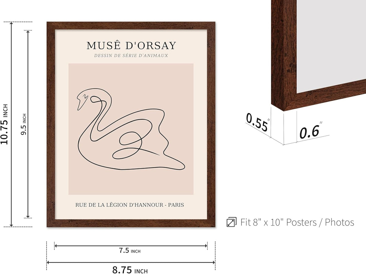 Poster Master Vintage Poster - Retro One Line Swan Drawing Print - Swan Art - Bird Art - Minimal